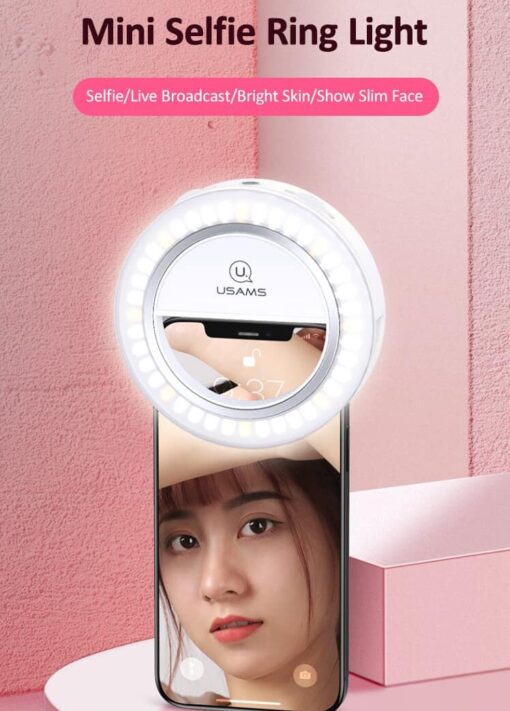 Mini Selfie Ring Light USB chargeable adjustable colour temperature & brightness - Image 12
